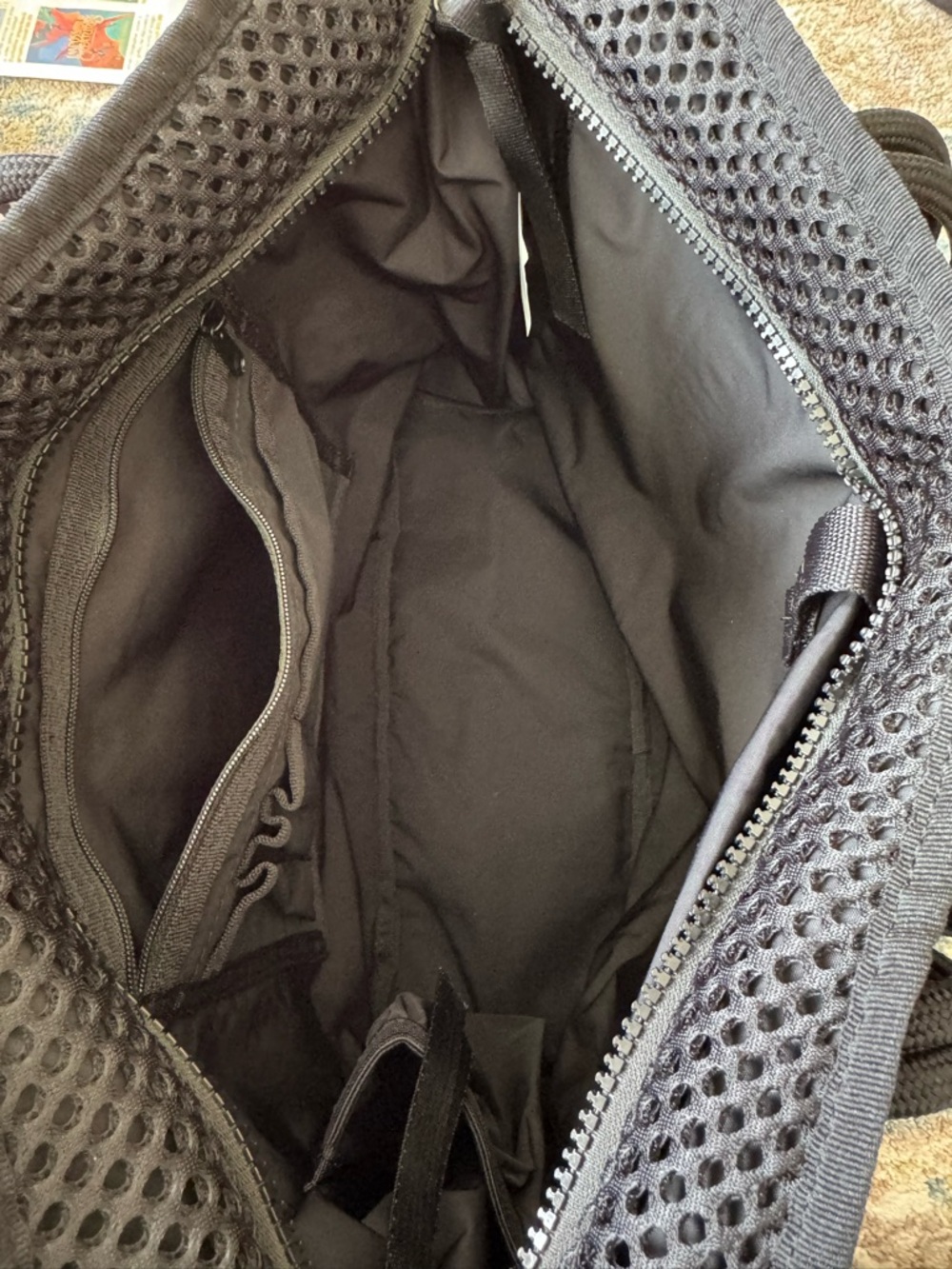 Nike Black Mesh Tote with Double Strap - Picture 3 of 3